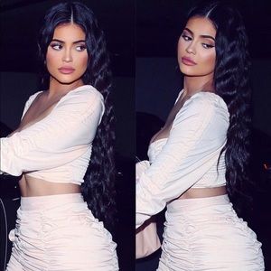 ruched milkmaid top and mini skirt